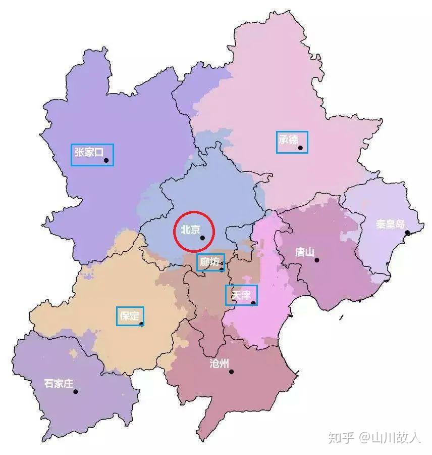 北京周边省份地图图片