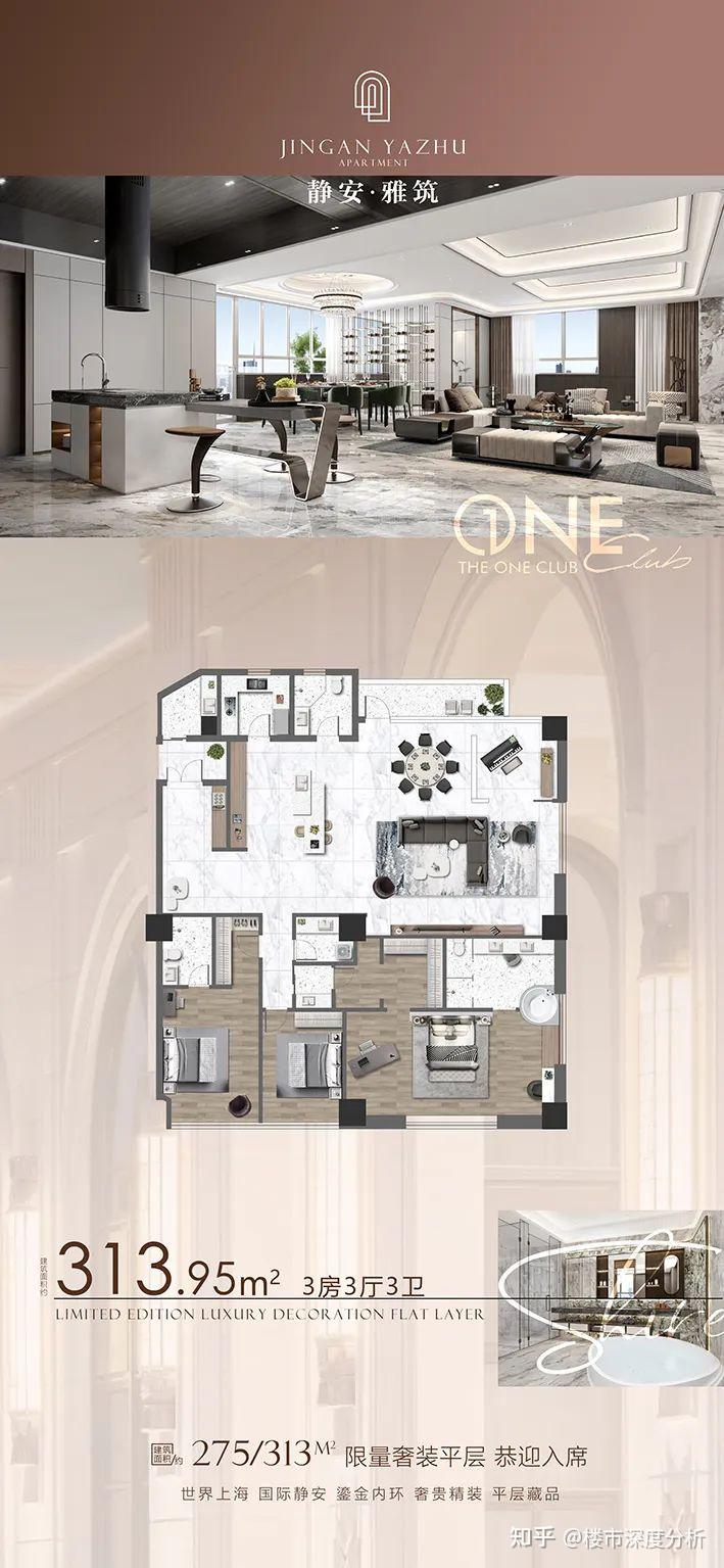 静安雅筑,静安内环内奢华大平层!约275-313m²3-4房,总价1609万起!全城抢购 - 知乎