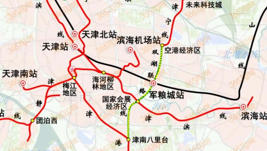 也就是说,未来津南八里台将会形成双地铁格局,未来板块内项目的价值
