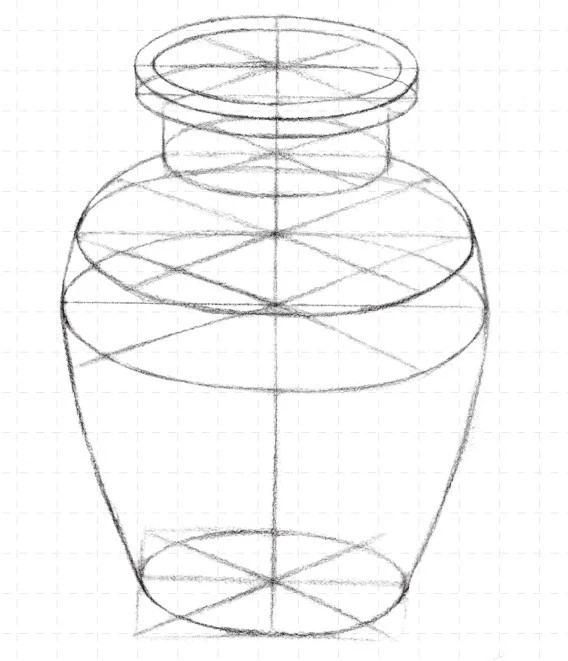 素描入门陶罐的画法步骤讲解