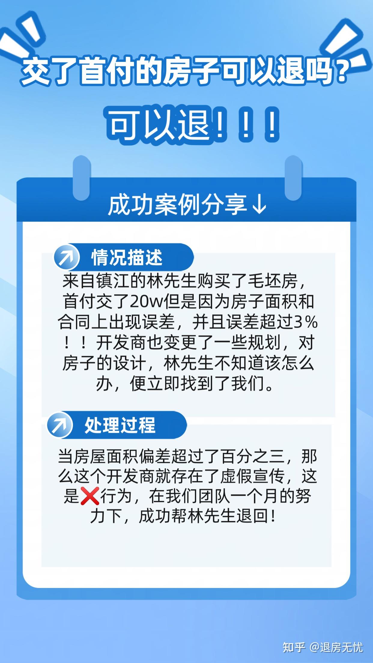 退房成功案例!首付交了可以退房吗?镇江退房公司哪家靠谱? - 知乎