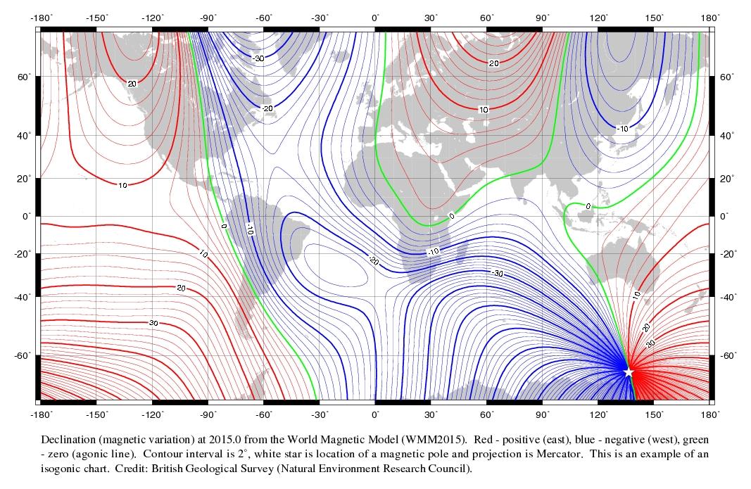 World Magnetic Model Library 磁学的历程(10)变化着的磁偏角 - 知乎