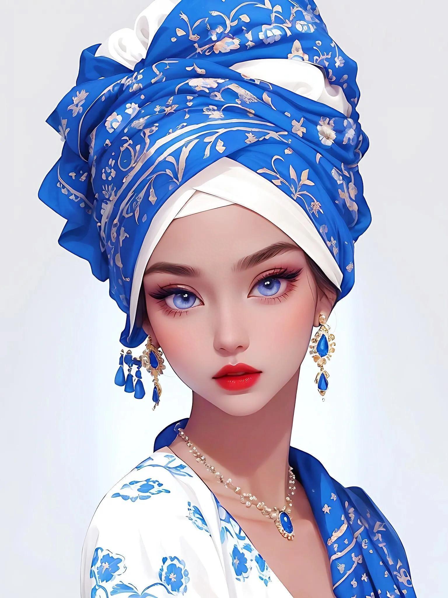 戴头巾的时尚女生头像 - 知乎