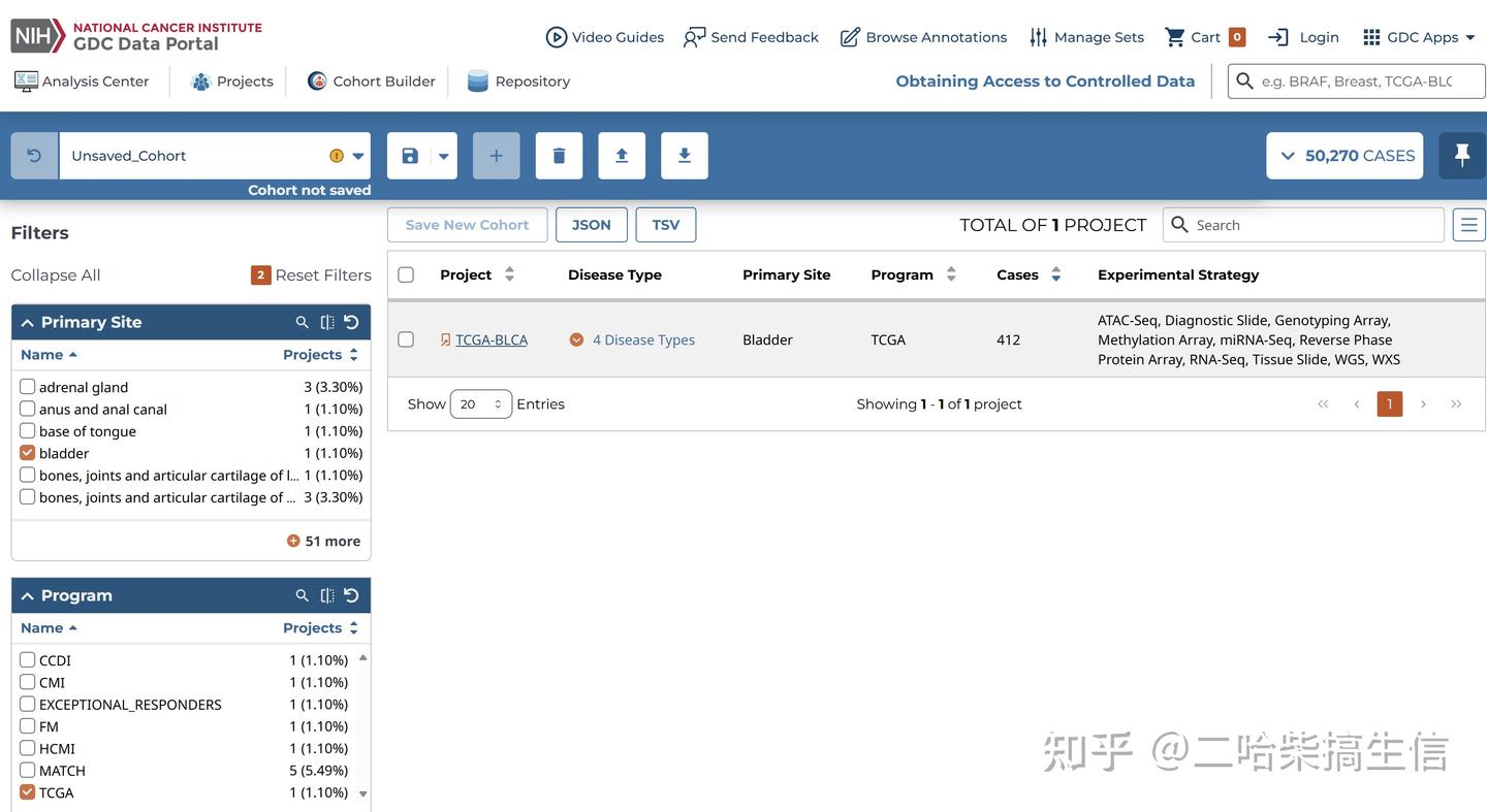 【生信数据库】TCGA（The Cancer Genome Atlas）数据库详解与实操 - 知乎