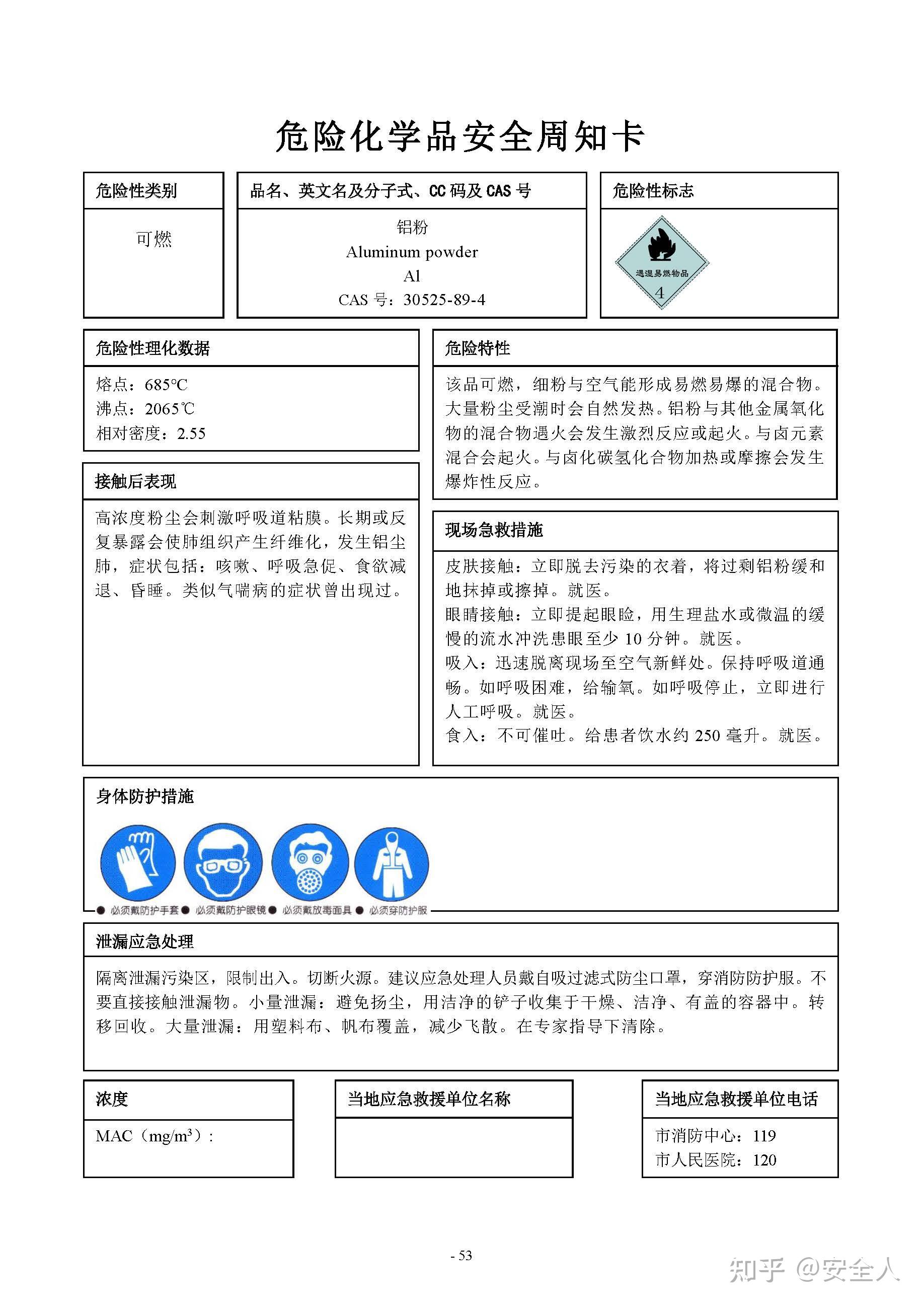 【697】65种危险化学品安全周知卡word文档 - 知乎