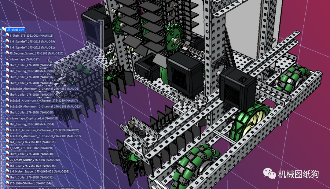 机器人ef10全向轮比赛机器人小车3d图纸step格式