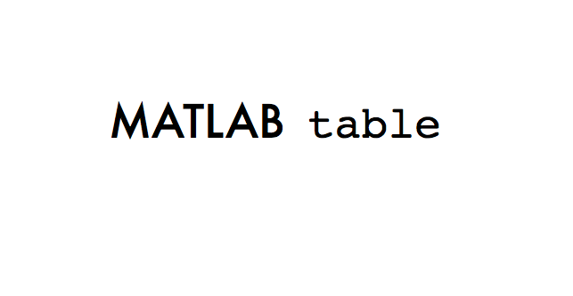 array2table matlab 2012