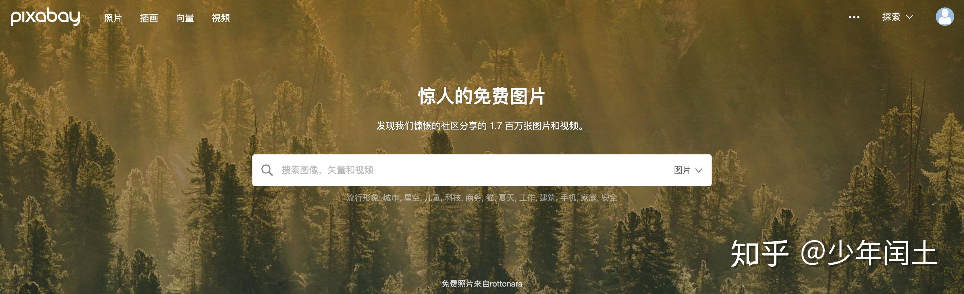 com/zh/首当其冲的自然是pixabay了,我几乎每篇文章的题图都是在这个