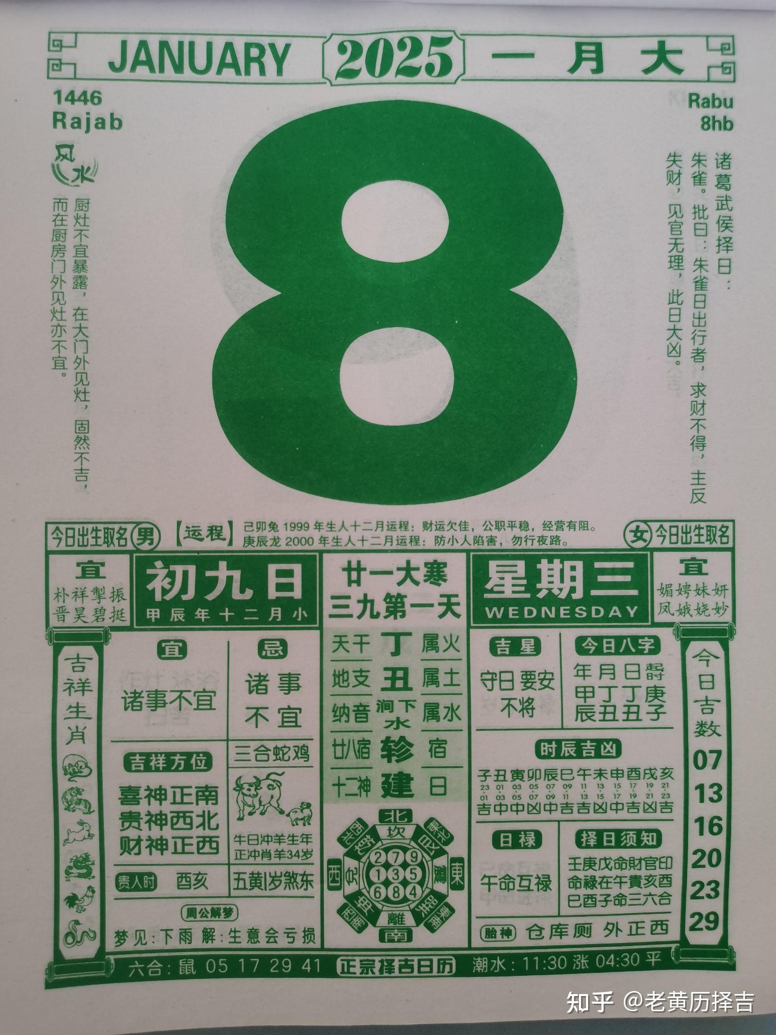 2025年1月老黄历通胜 - 知乎