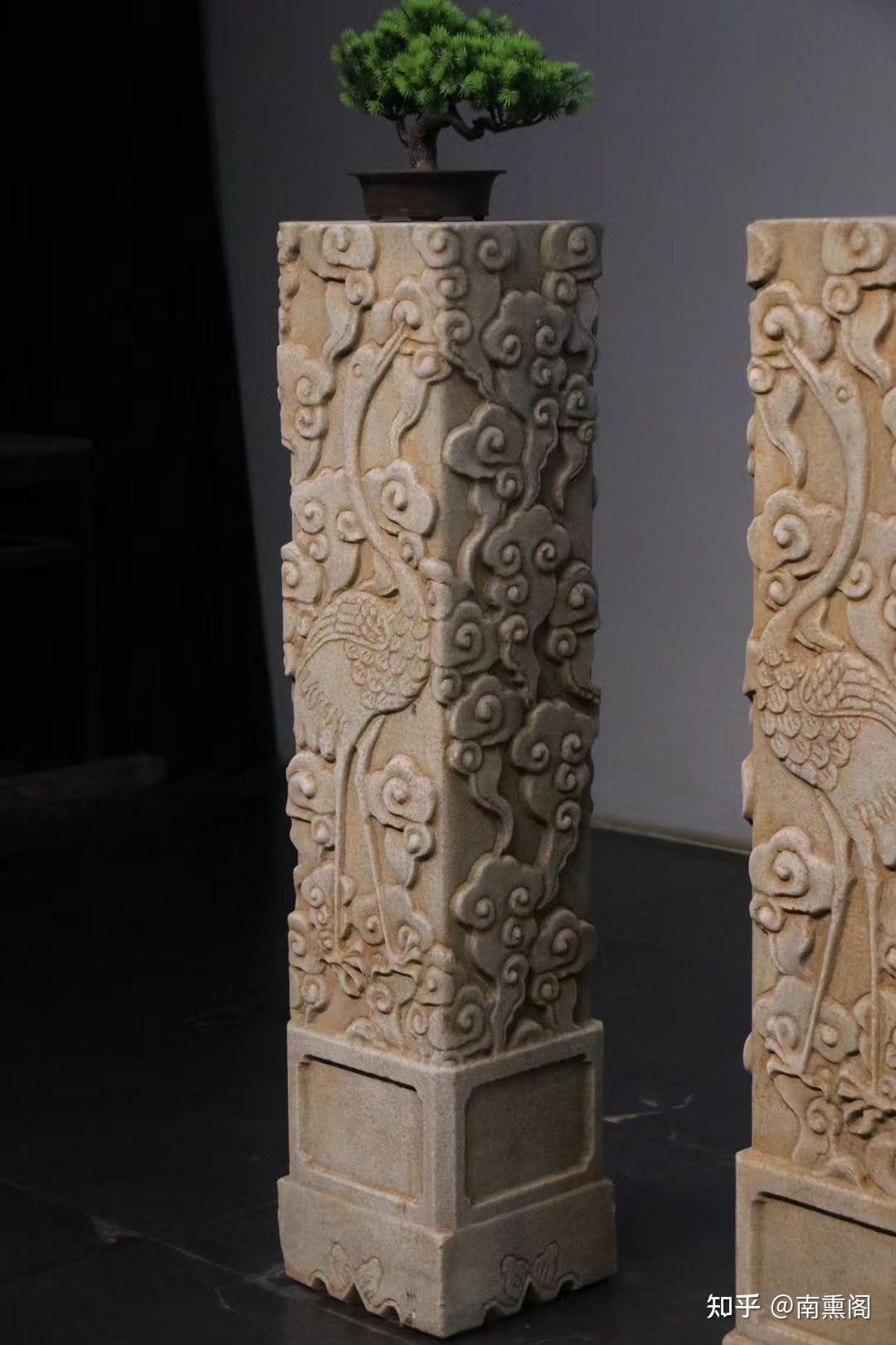祥云仙鹤石柱