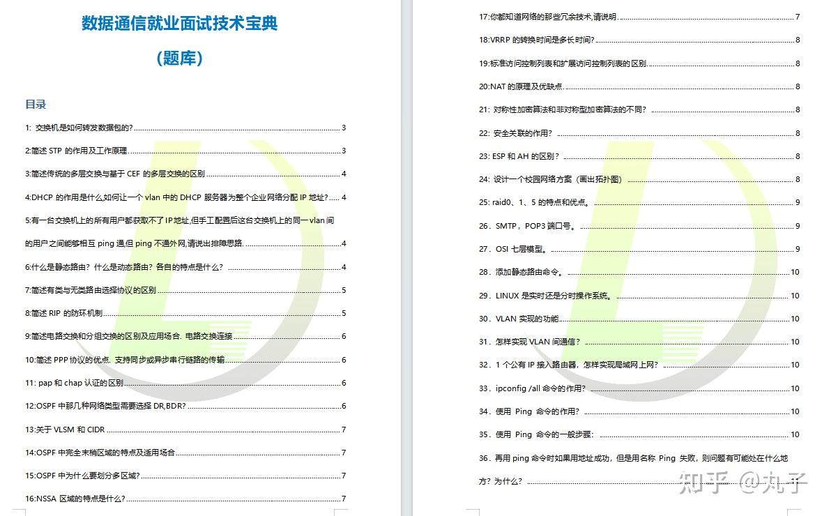 面试必问!网络工程师面试通常问什么?四类题型和高频面试问题,建议收藏!搞懂面试套路 - 知乎