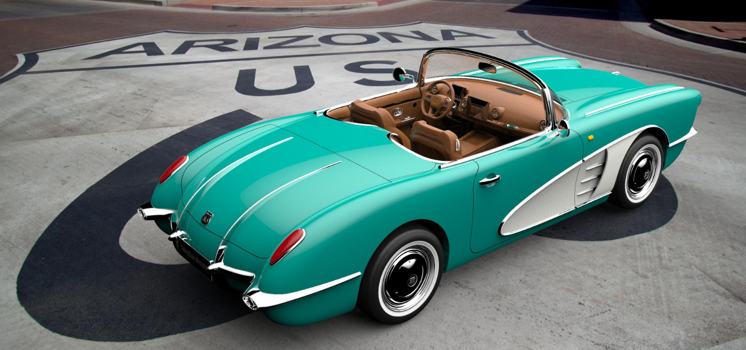 致敬科尔维特c1符合国六排放的复古老爷车你会为其买单吗