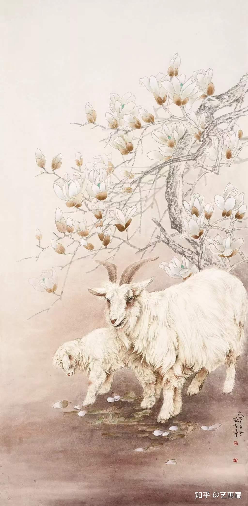 艺惠藏 艺惠藏书画艺术研究院 1人赞同了该文章 古人把羊与祥通用