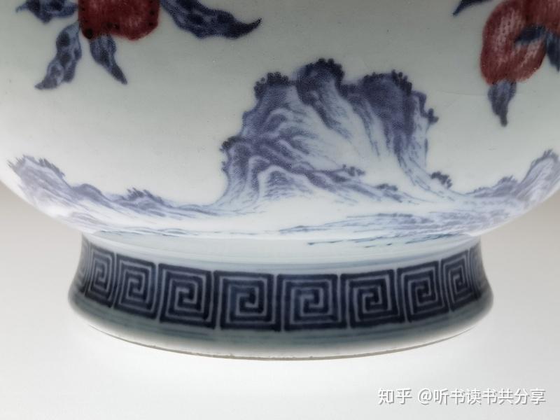 中国　青花釉裏紅　魚藻文　玉壺春瓶　C　7043 青花魚藻文壺 文化遺産オンライン