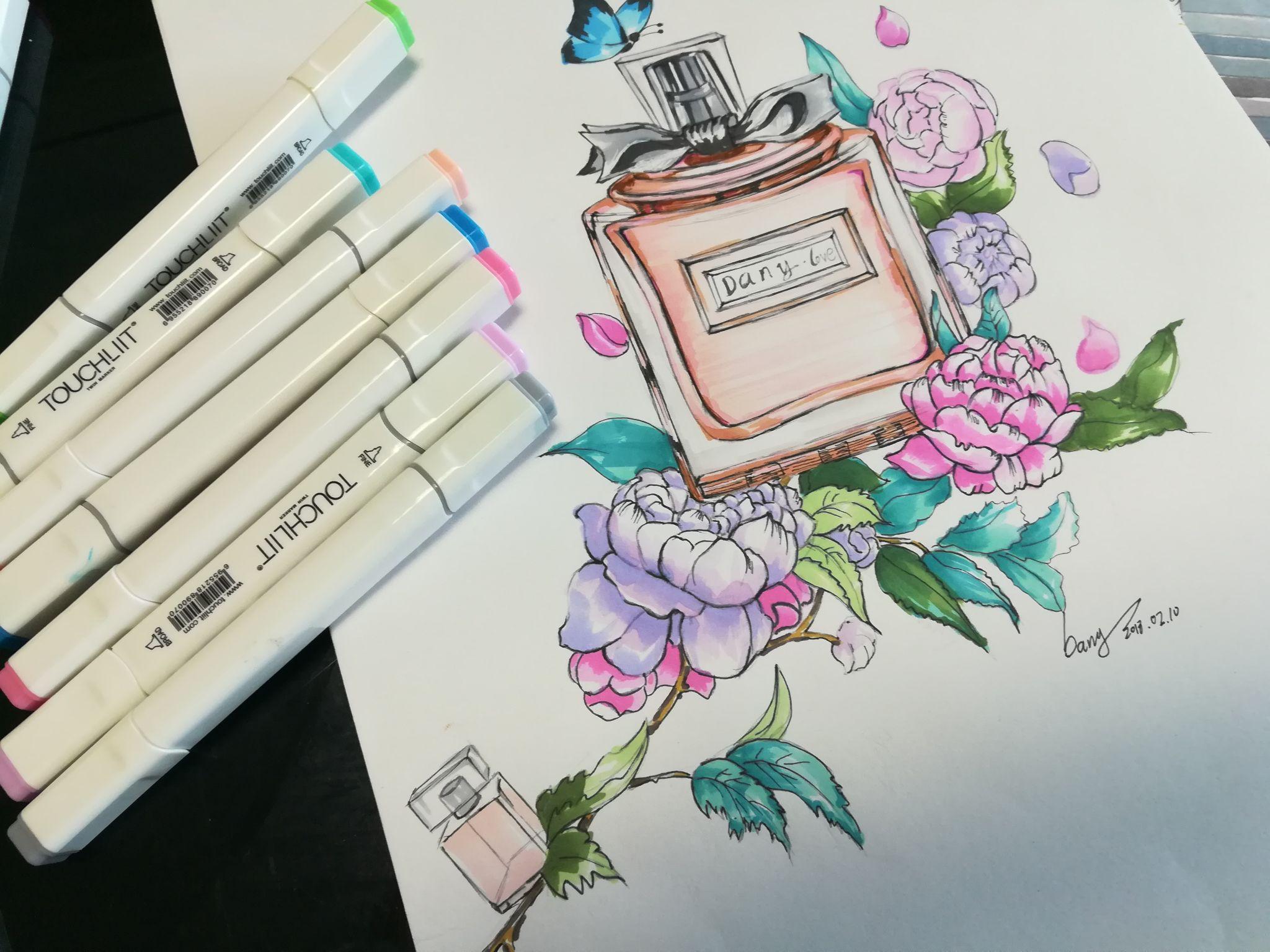 香水瓶麦克笔表现