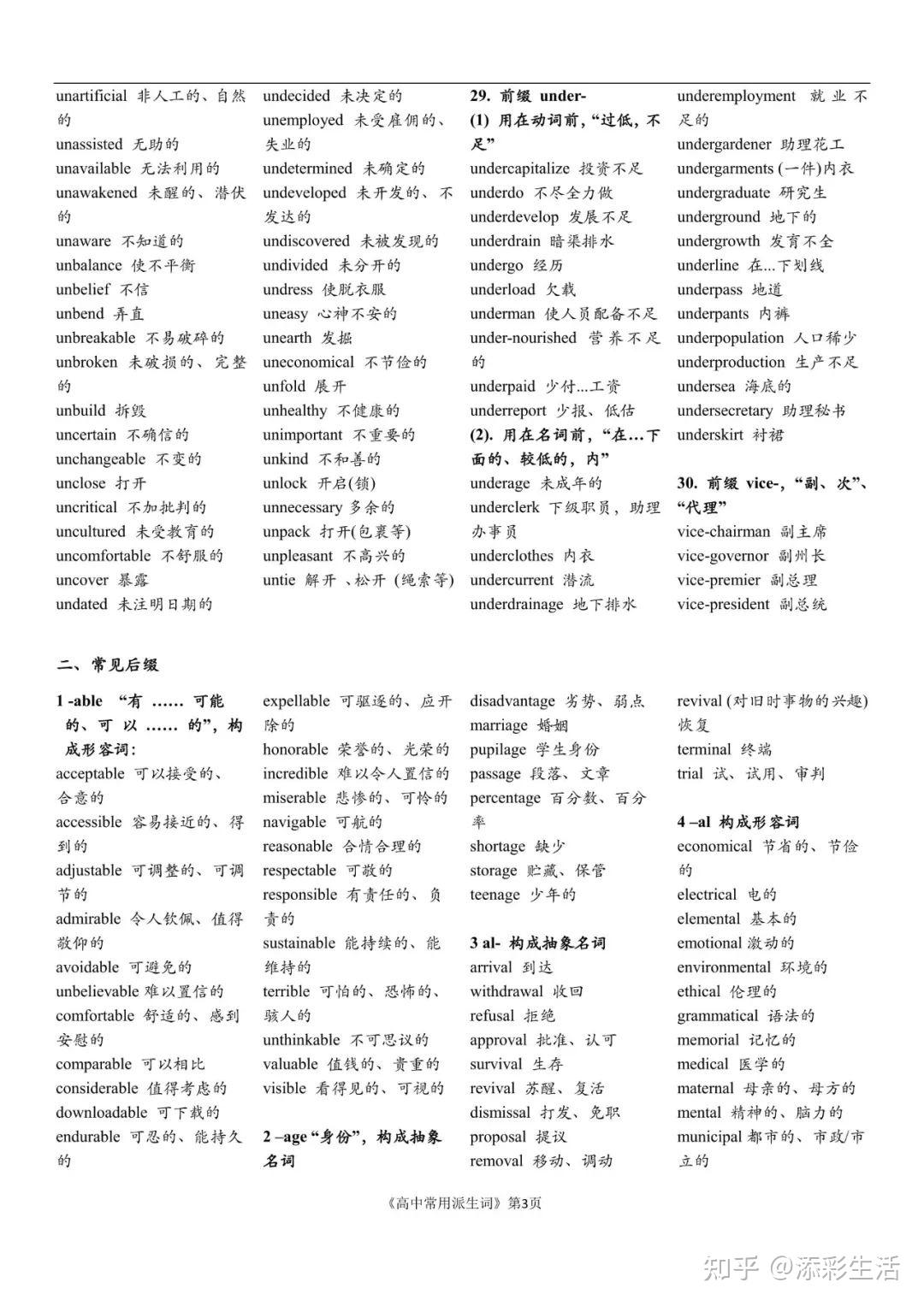 高中英语拓展词根词缀派生词汇总!(收藏) - 知乎