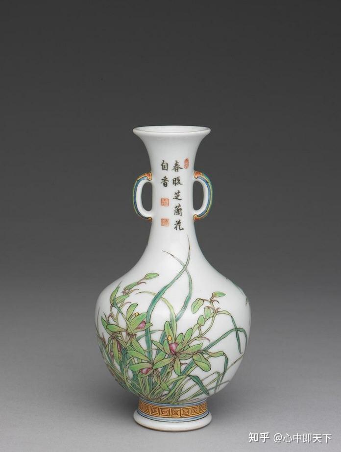 清乾隆時代　【大清乾隆年製】在銘　古銅釉琺瑯彩花卉紋神獣双耳大瓶(C-35) A RARE SMALL FLAMBE-GLAZED MOONFLASK, QIANLONG INCISED SEAL