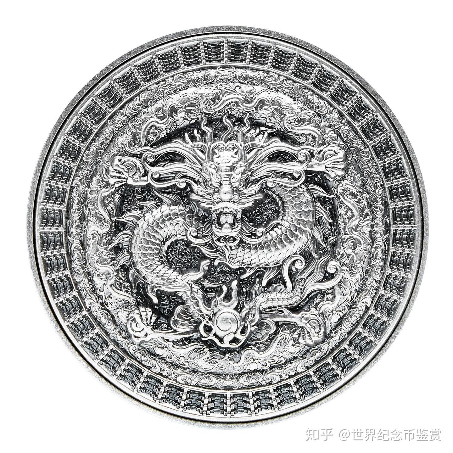 2021年乍得发行腾飞的中国龙双金属银币欣赏- 知乎