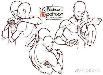 双人互动动态素材绘画参考