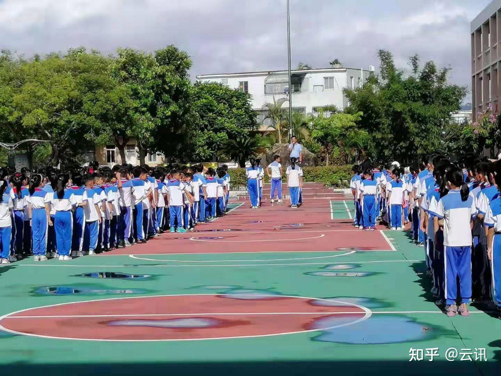 捷胜镇中心小学的开学第一天