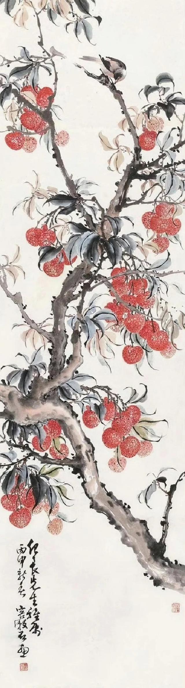这位岭南画家的荔枝,画得很吉利! - 知乎
