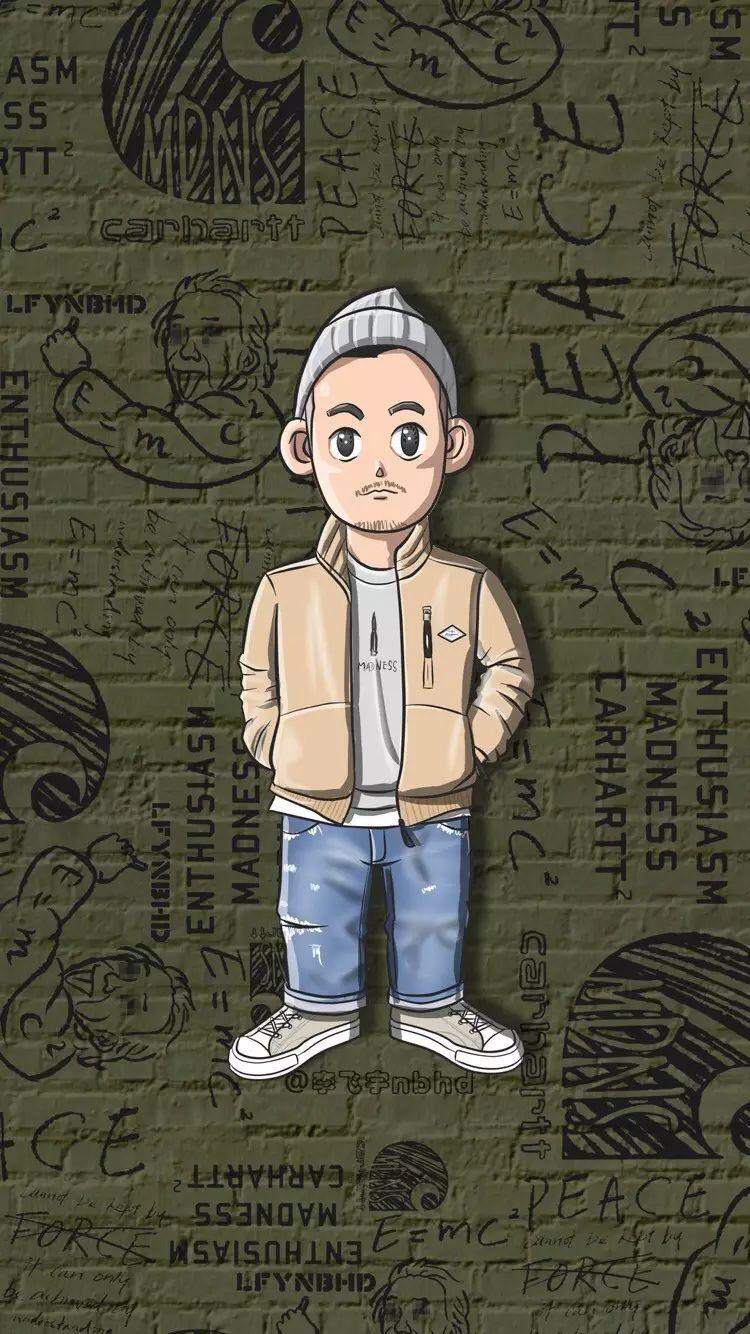 无码可以用来撩妹的头像男神余文乐潮流插画