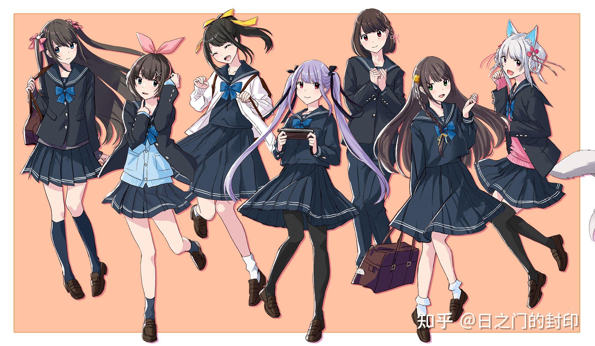 清纯唯美的世界宝藏!p站画师和遥キナ的jk系列插画欣赏