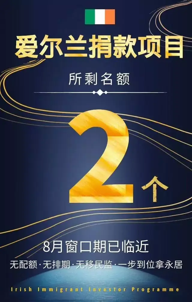 爱尔兰40万欧元团捐仅剩2个名额