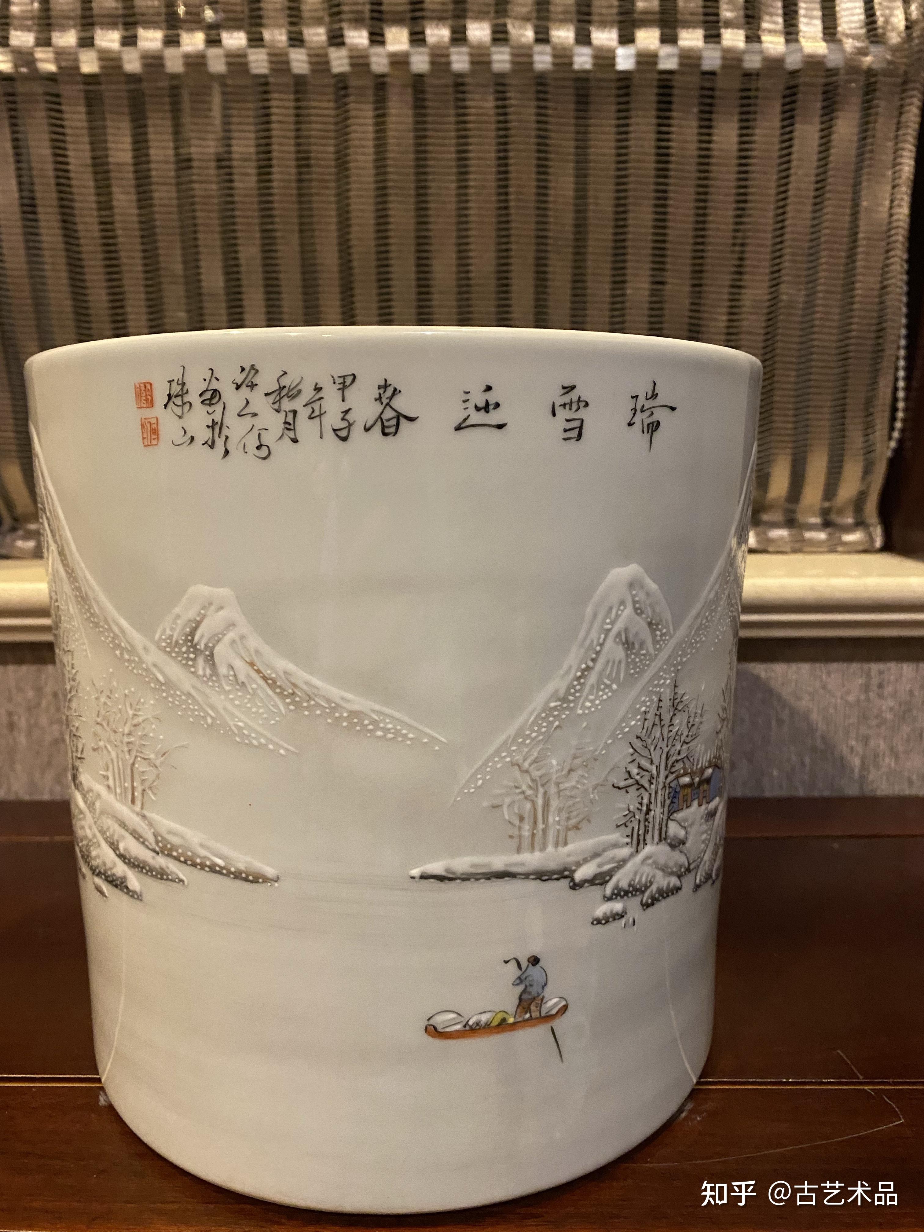 何许人雪景瓷器真品图图片