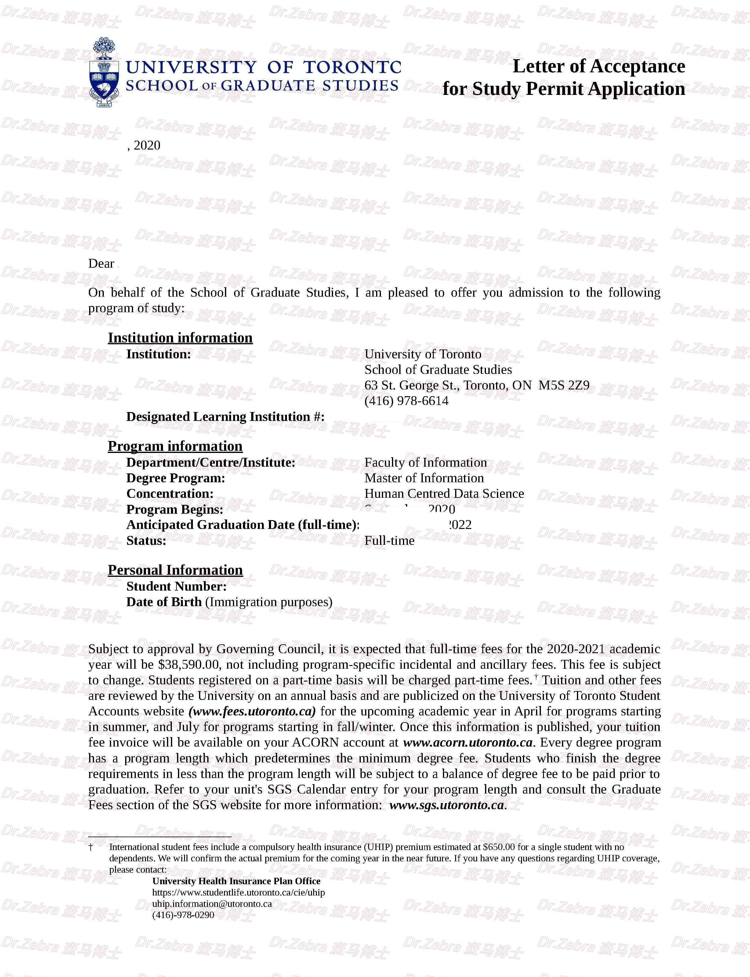 university of toronto masters in data science admission requirements