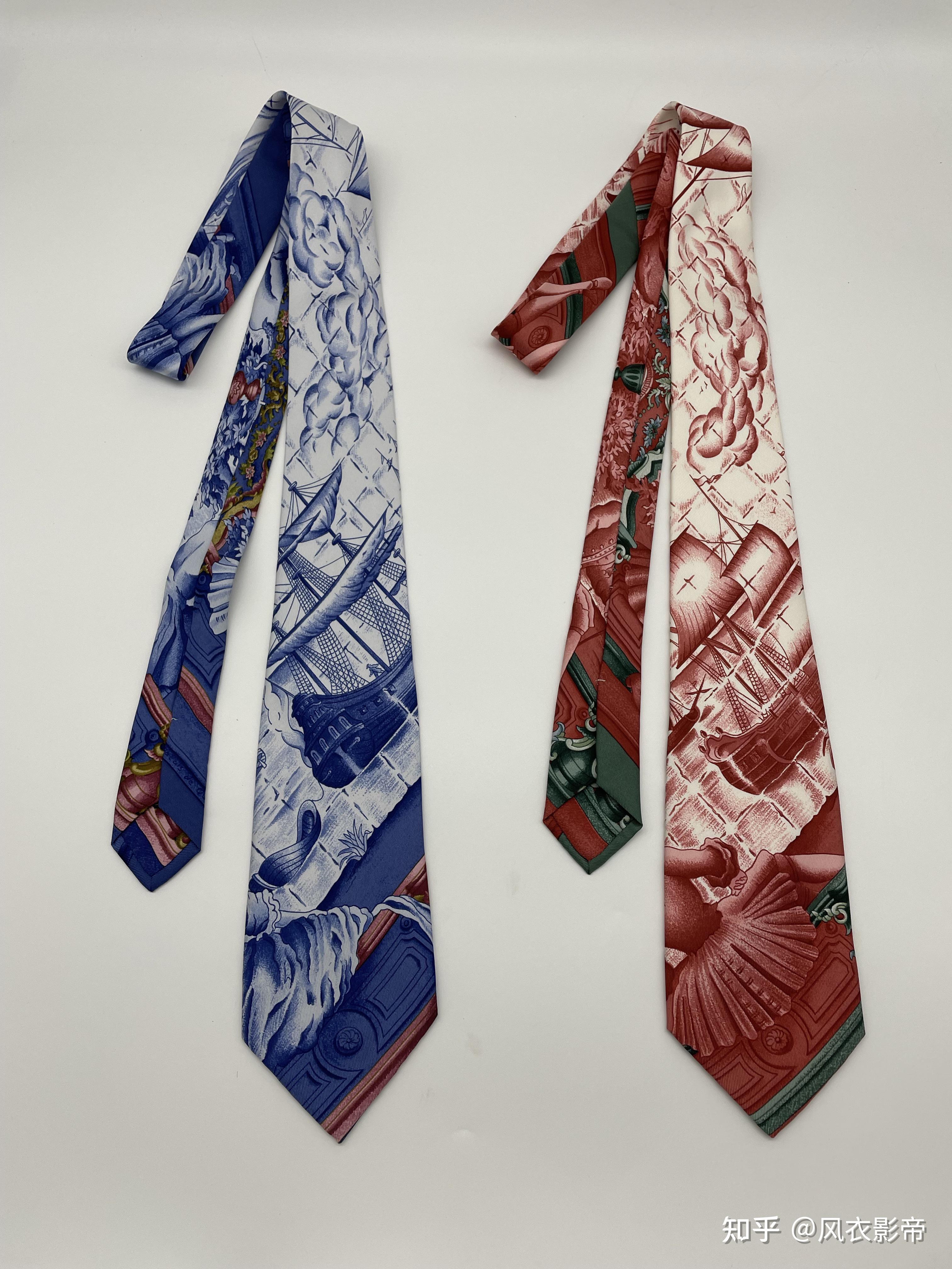 hermes爱马仕古董领带设计师款