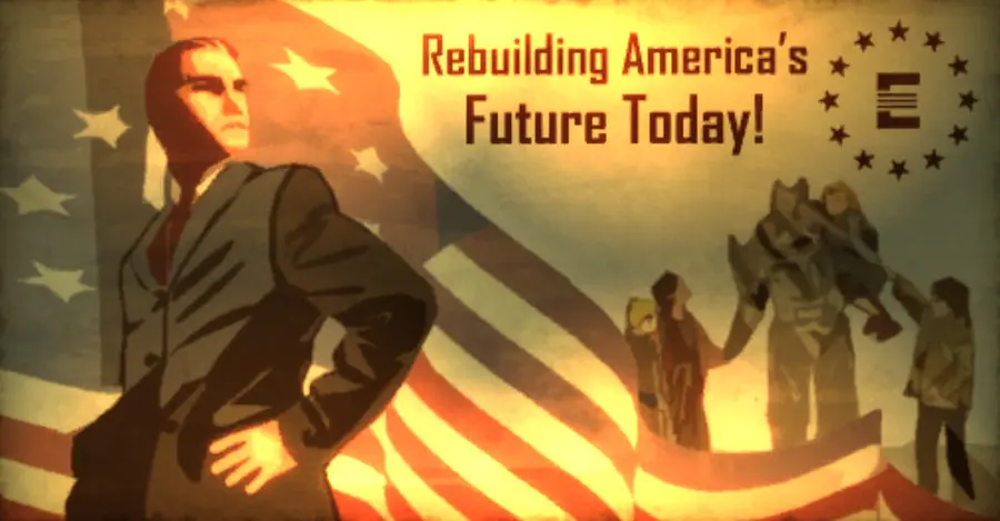 今日重建美国的未来——英克雷mk ii动力甲宣传画(但你永远别想看到