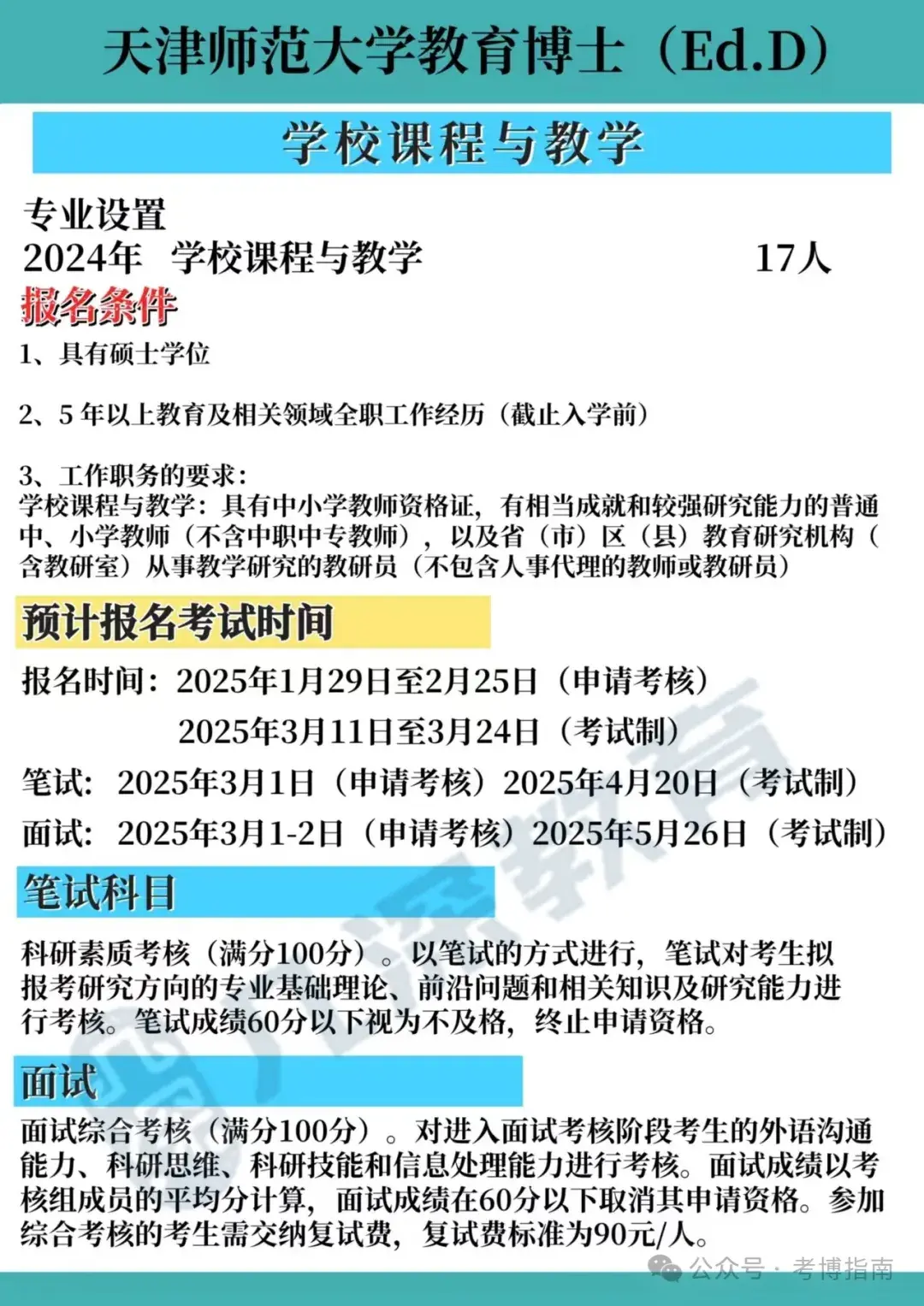 【考博】25年天津师范大学教育博士备考解析、报考指导 - 知乎