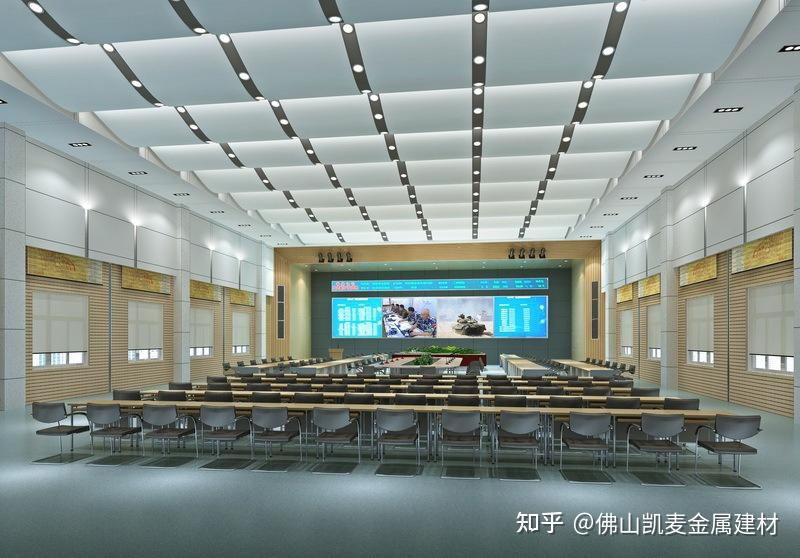 大厅吊顶造型图片 多弧度铝单板