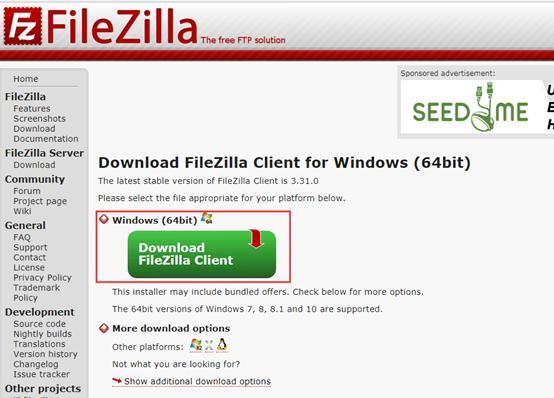 filezilla download altervista