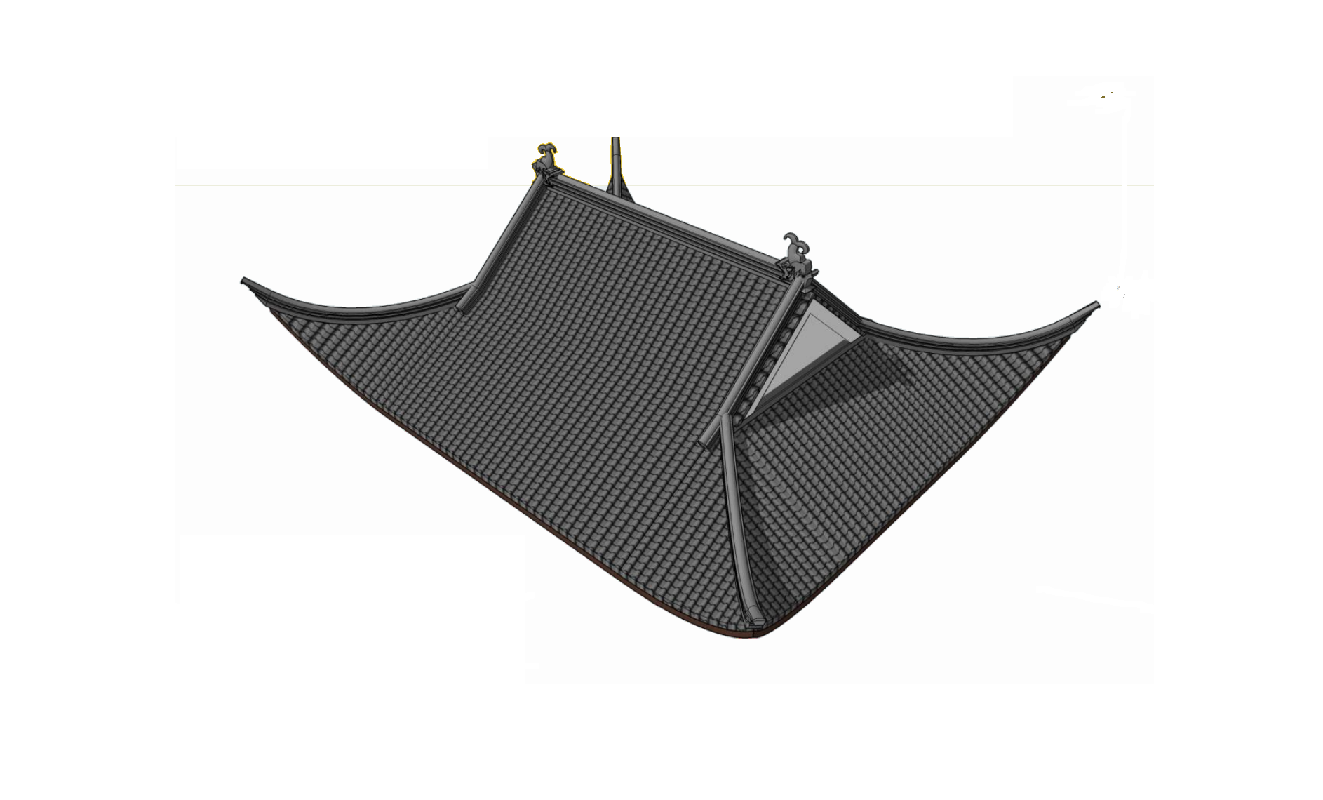 文:陈淯清 sketchup吧id:饥渴 歇山顶又称九脊顶,为中国古建筑屋顶