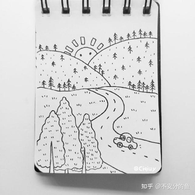 一组风景简笔画