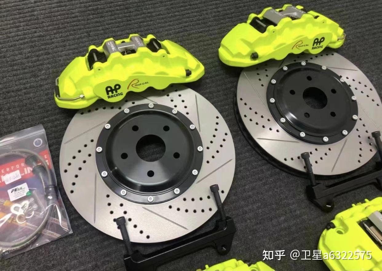 埃尔法刹车改装ap85前6后4套装定制荧光黄卡钳颜色