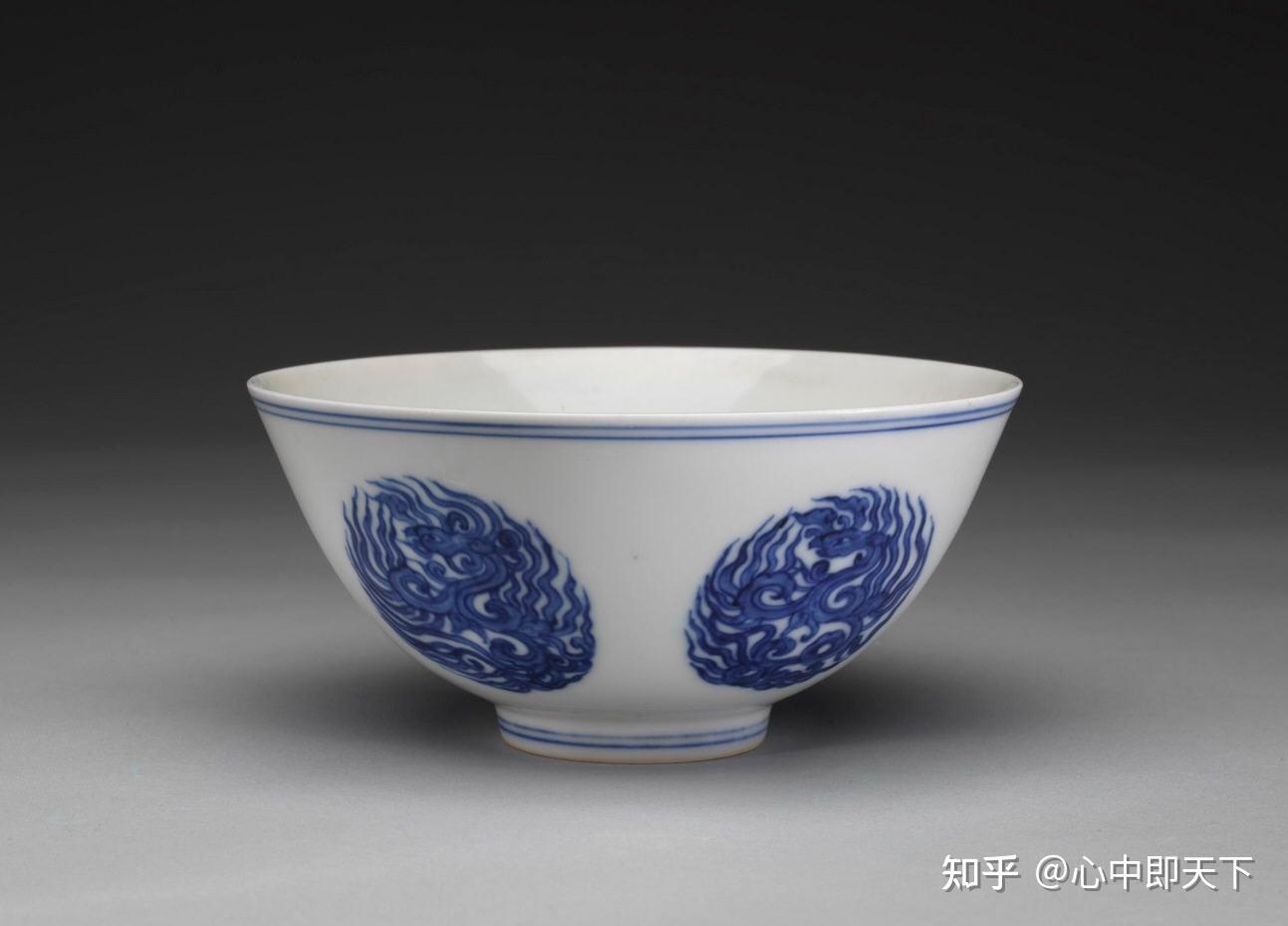 明成化青花团凤梵文碗