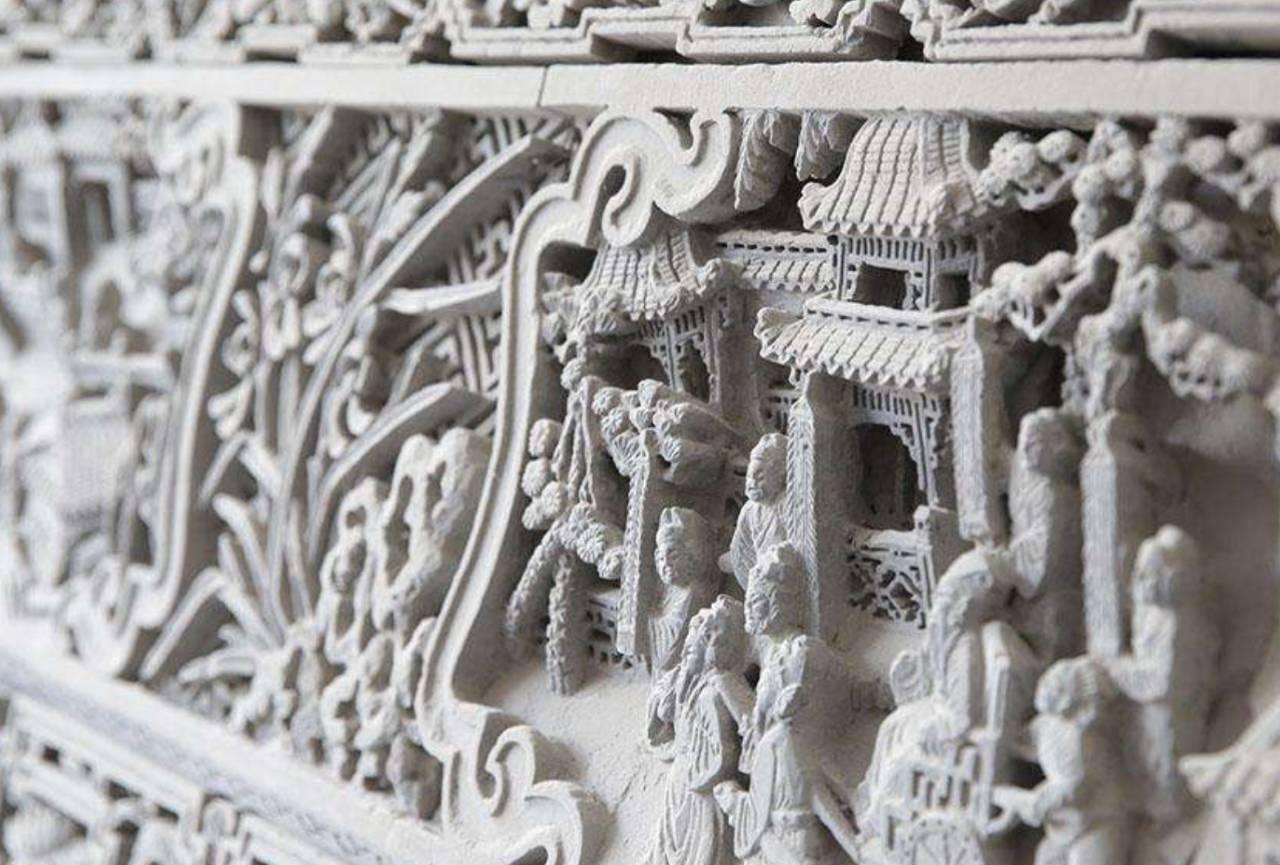 《宴官图》安徽黟县宏村承志堂厢房木雕门徽派民居建筑风格又有"三雕"