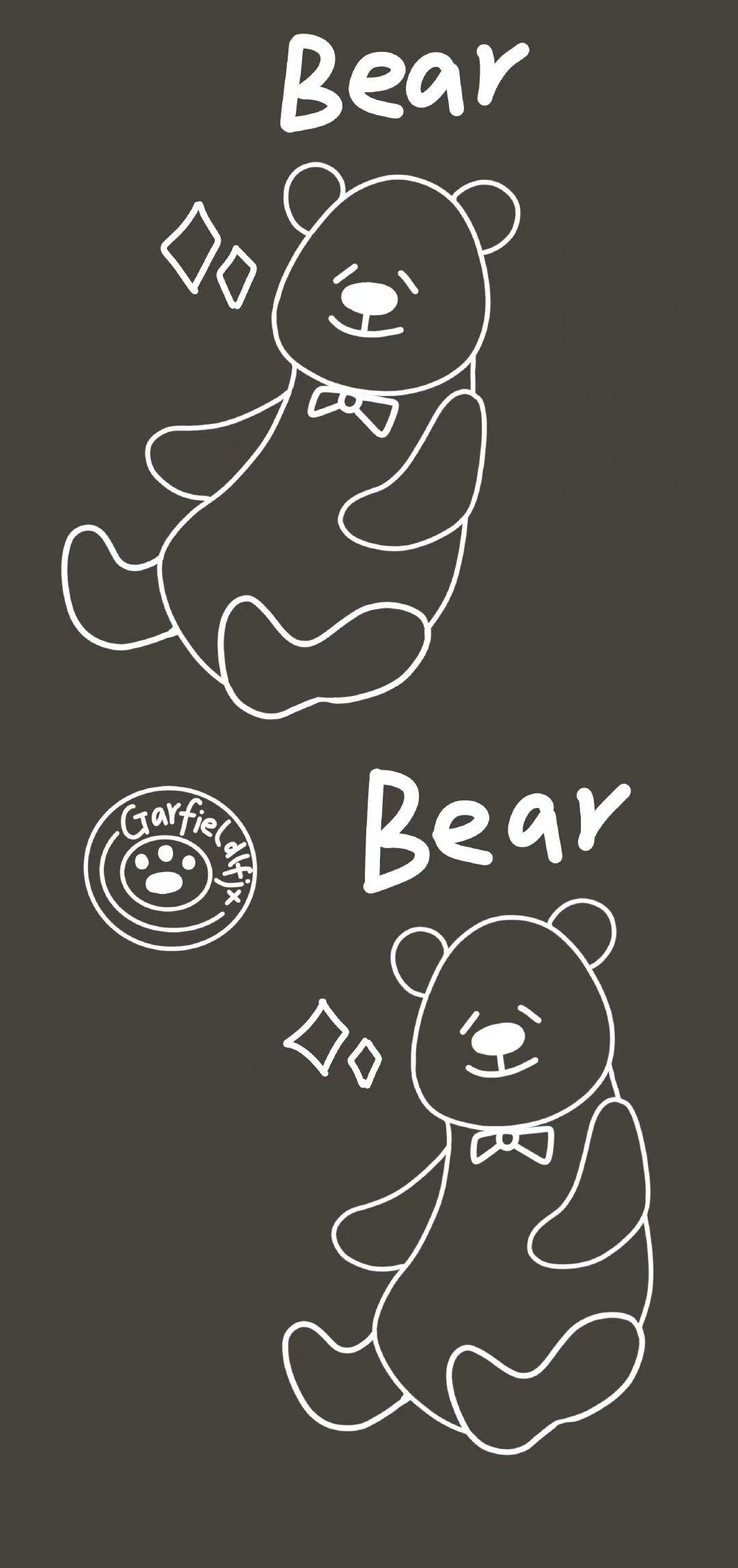 可以推荐一些线条熊的壁纸吗