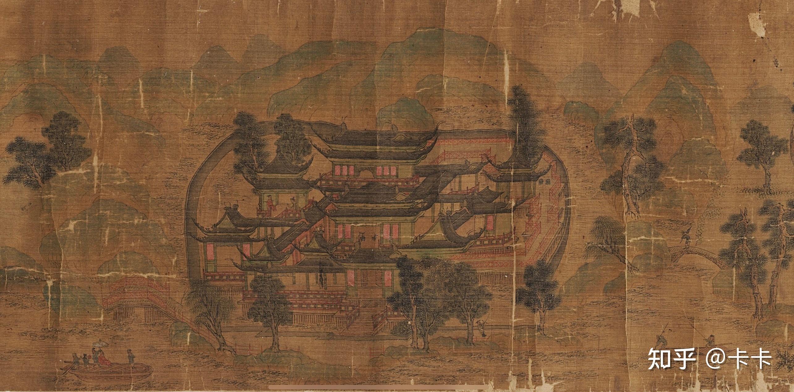 名称:《辋川图》画家:王维创作时间:唐材料:绢本,设色收藏:日本圣福寺