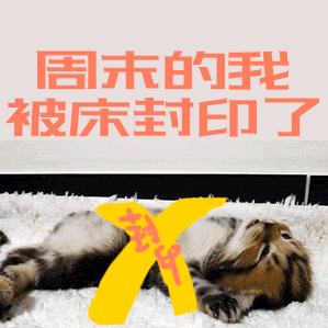 周末专用表情包gif真羡慕有周末的人可以肆无忌惮的睡懒觉了