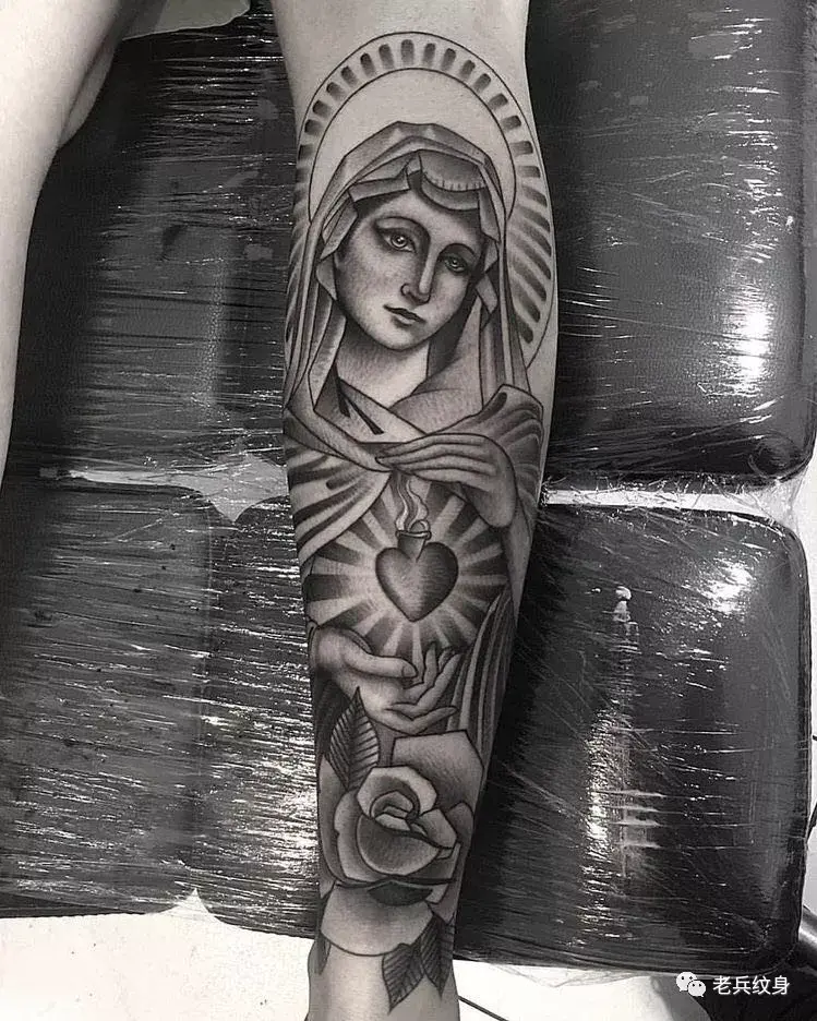 纹身素材——圣母纹身图案