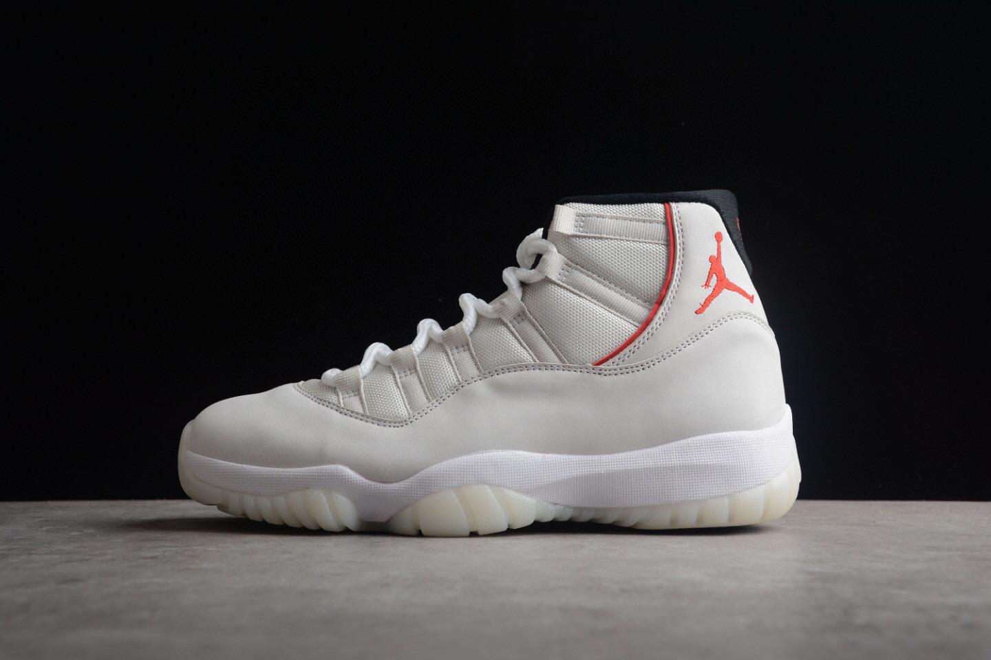 乔丹 air jordan 11 platinum tint 白红兔八哥碳纤篮球鞋