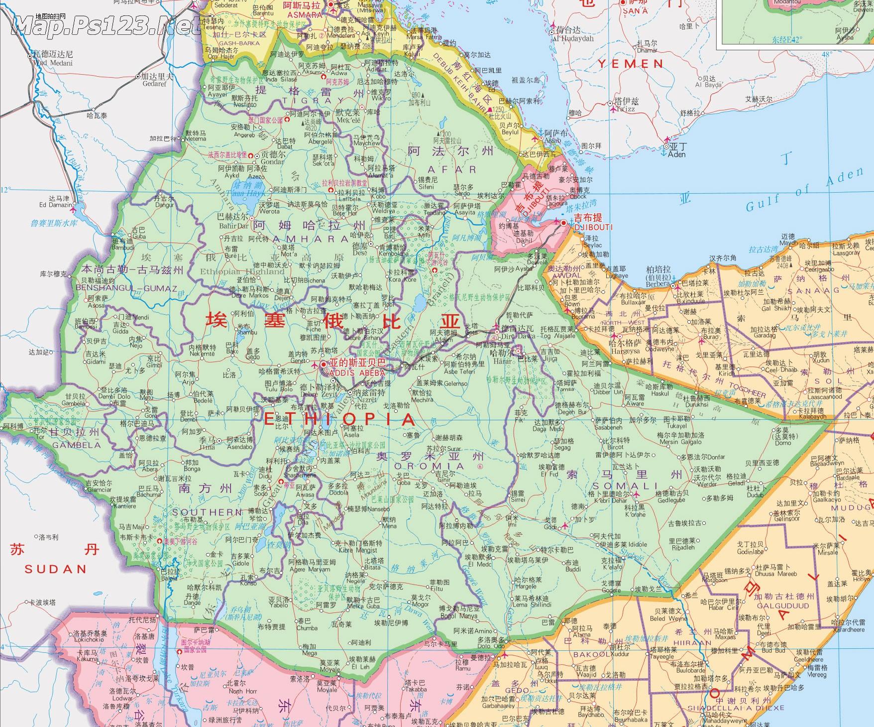 奥罗莫,阿姆哈拉,提格雷,索马里,阿法尔等分布区域广阔的民族都有自己