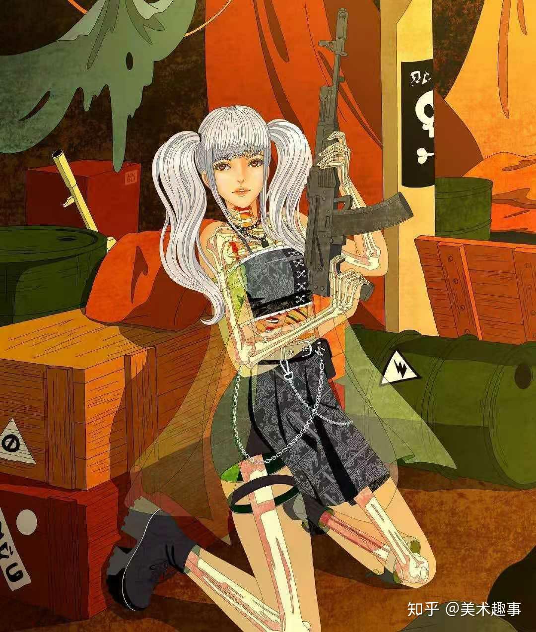 内涵另类的透视人物插画艺术家kivbui手绘角色设计