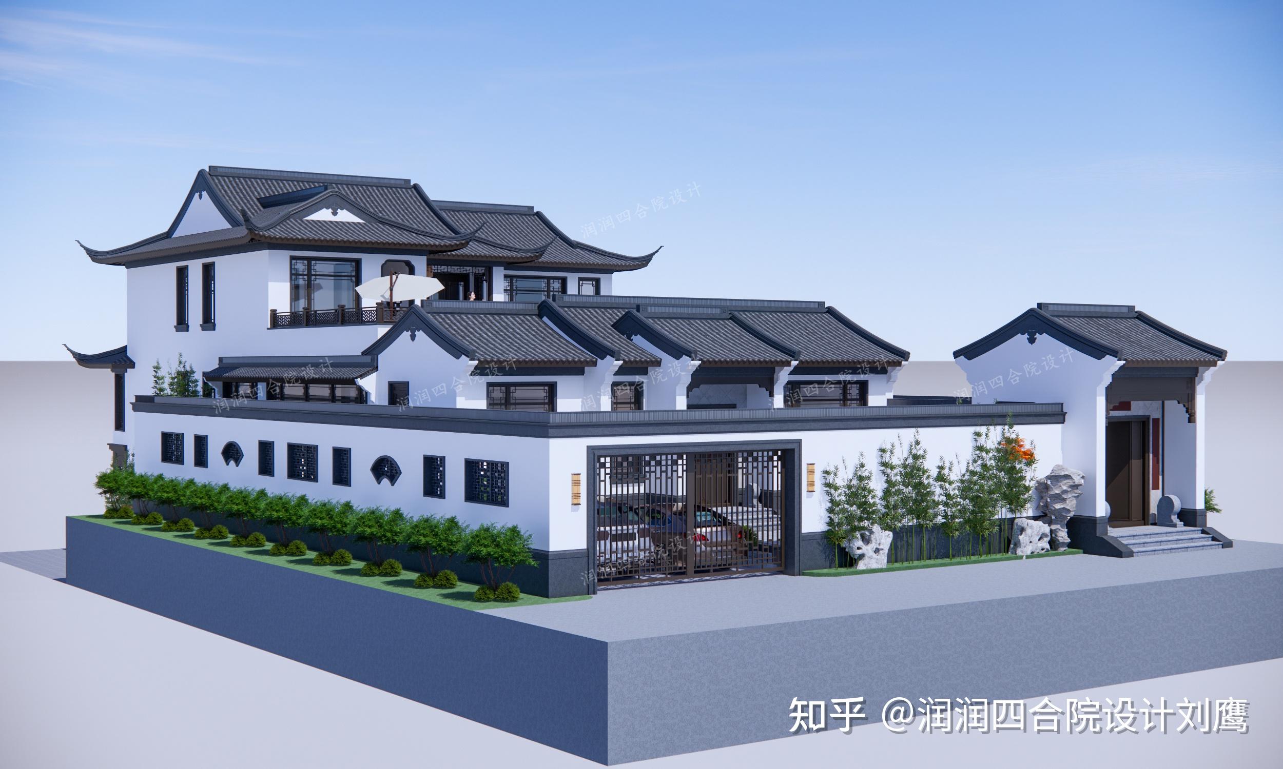 润润四合院设计刘鹰:两进苏式合院别墅18×32,庭院深深,意境悠然 - 知乎