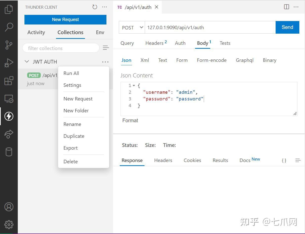 七爪源码：为您的 API 使用 Thunder Client VS Code Extension - 知乎