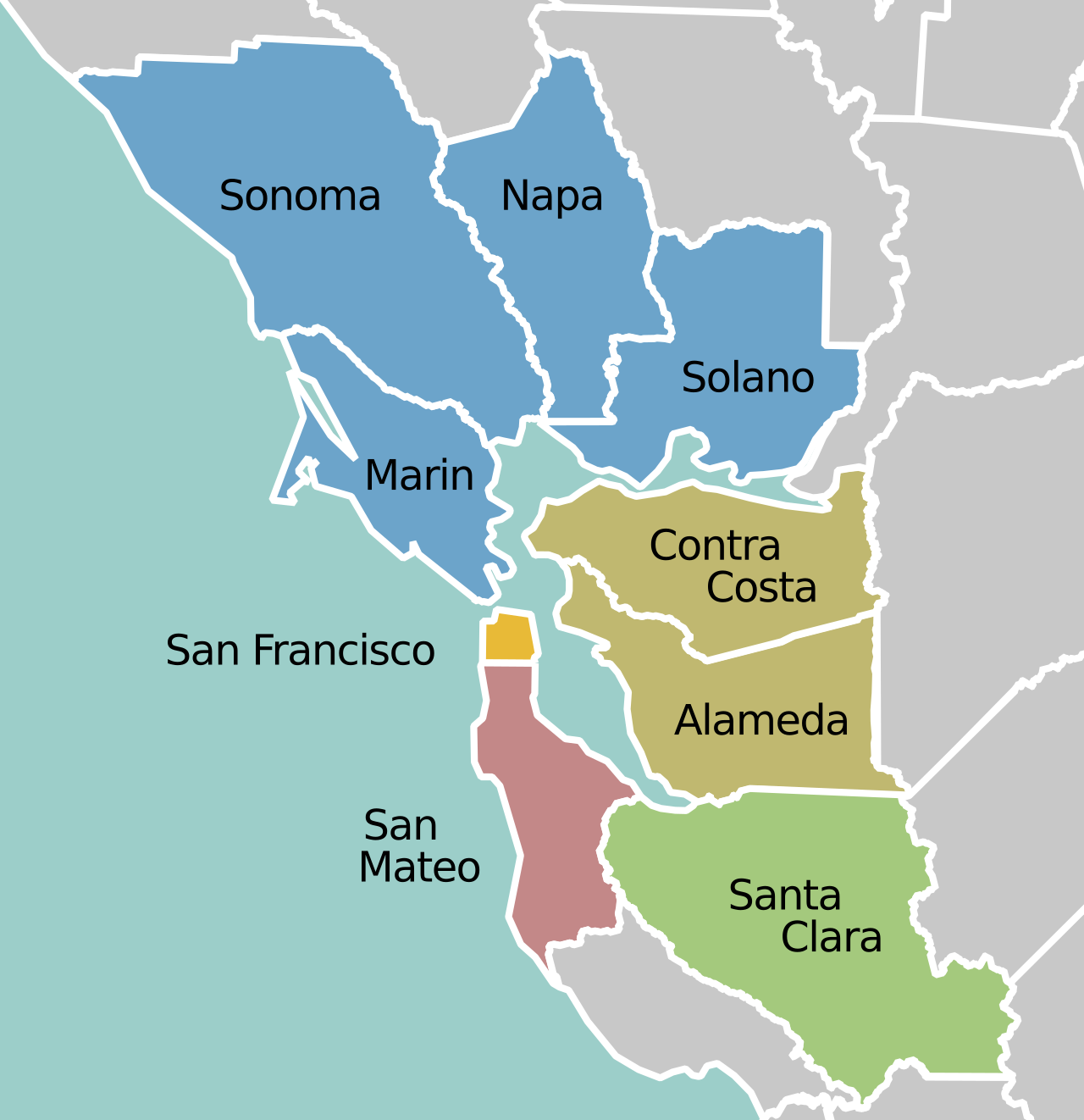 旧金山湾区 / San Francisco Bay Area（第二部分：地理）- 中英文维基百科词条融合，由辽观搬运、翻译、整合 - 知乎